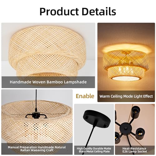 Woven Bamboo Pendant Light