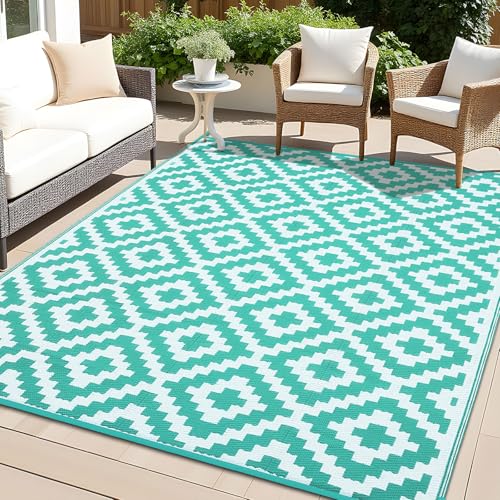 Outdoor Rug 6x9 ft Waterproof Reversible Mat