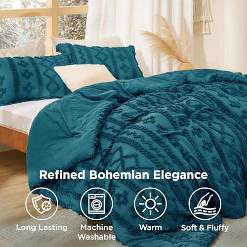 Tufted Boho Comforter Set King Size