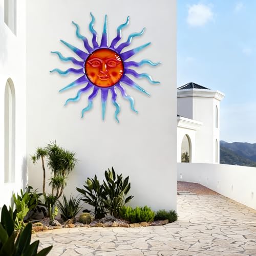 Large Metal Sun Wall Decor