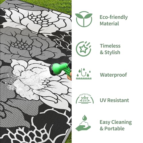 Outdoor Rug Waterproof for Patio Decor
