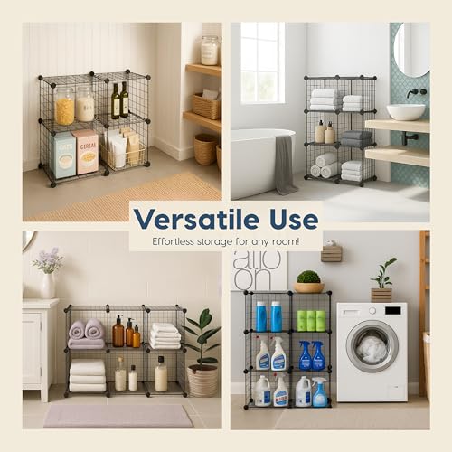 6 Cube Modular Wire Cube Storage Organizer