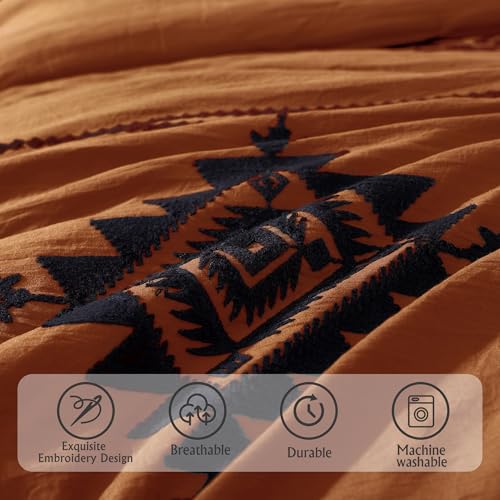 Embroidery Super King Plus Comforter Set 7 Pieces Bed in a Bag