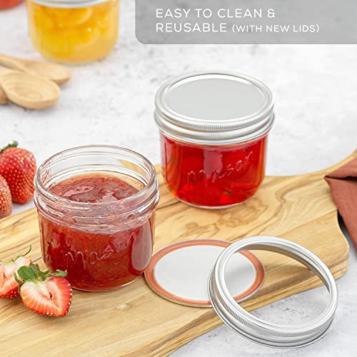 8 Oz Mason Jars With Lids (6 Count)