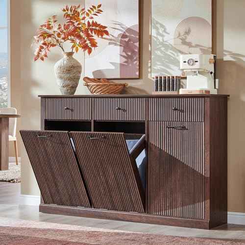 Triple Tilt Out Trash Can Cabinet