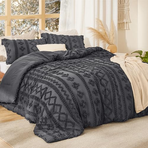 Tufted Boho Comforter Set King Size