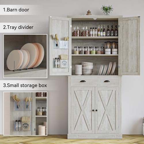 Storage Cabinet with Drawers and Doors for Living Room and Entryway