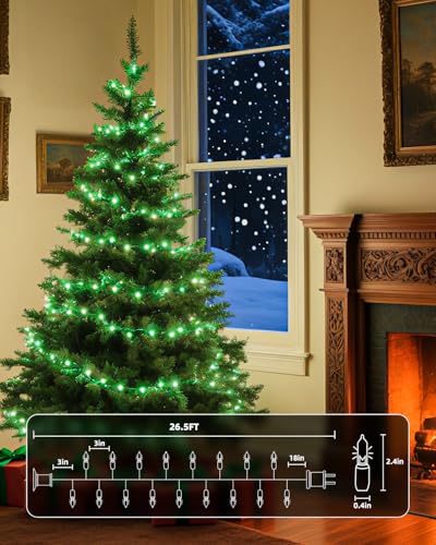 Green Christmas String Lights (100 Count)