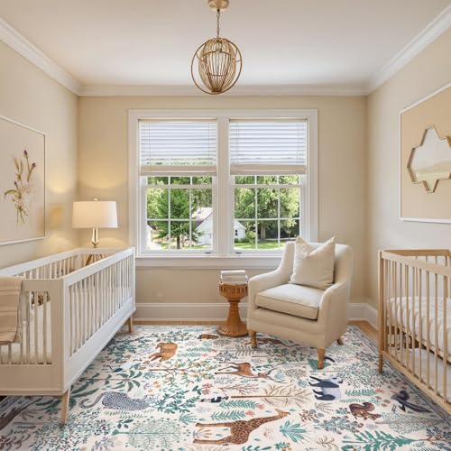 Jungle 8x10 Area Rugs for Living Room Bedroom Large Washable Rugs (80 Sq Ft)