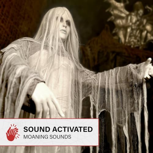 2.6 Ft. Rising Ghost Woman Animatronic with Sound (31" Rising Ghost Woman)