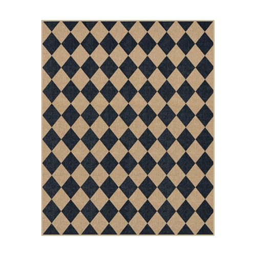 Checkered Easy Jute Outdoor Patio Rug