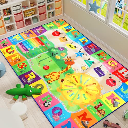 BENRON 7x10 Kids Rug for Playroom Classroom