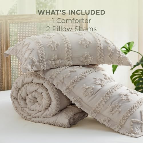 Tufted Boho Comforter Set Full Size
