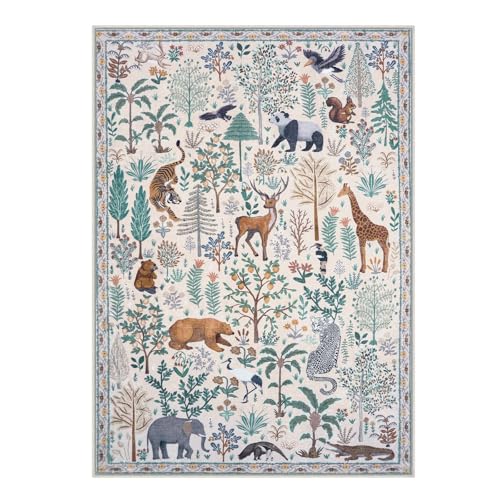 Jungle 8x10 Area Rugs for Living Room Bedroom Large Washable Rugs (80 Sq Ft)