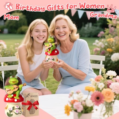 Birthday Gifts for Women Frog and Mushroom Garden Statue