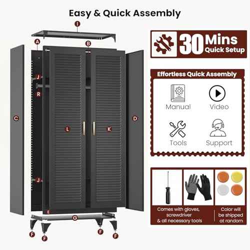 71" Tall Black Wardrobe Closet with Door and Adjustable Shelves