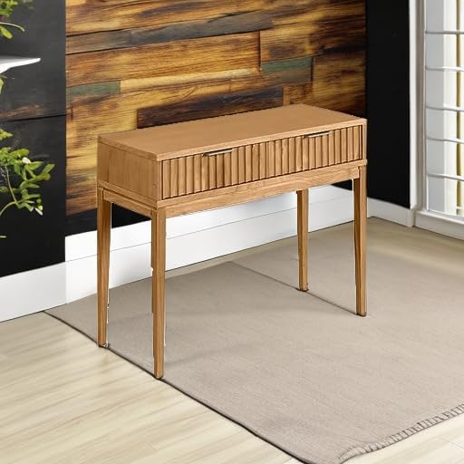 Nathan James Virgo Wood Accent Storage Console Sofa Table, for Entryway, Hallway or Living Room, 1, Warm Pine