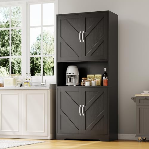 70" Kitchen Pantry Storage Cabinet