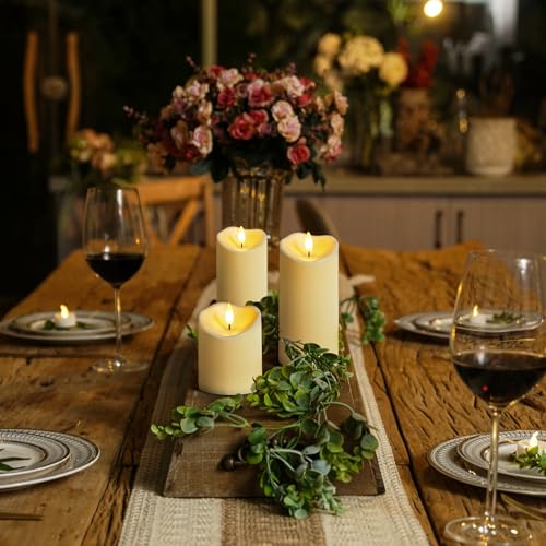 Flameless Candles with Timer and Remote Control (3 Count)