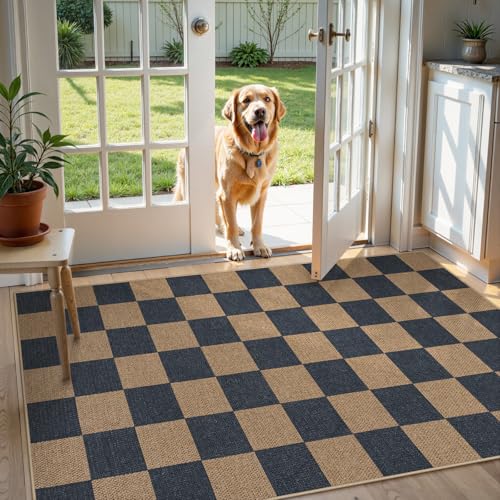 Checkered Easy Jute 3x5 Outdoor Rug