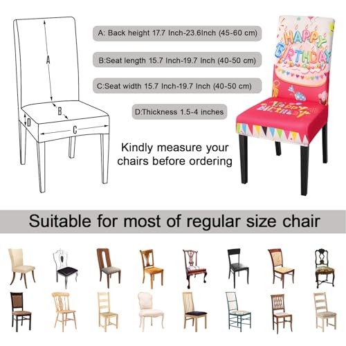 Birthday Chair Covers for Dining Room Set of 4