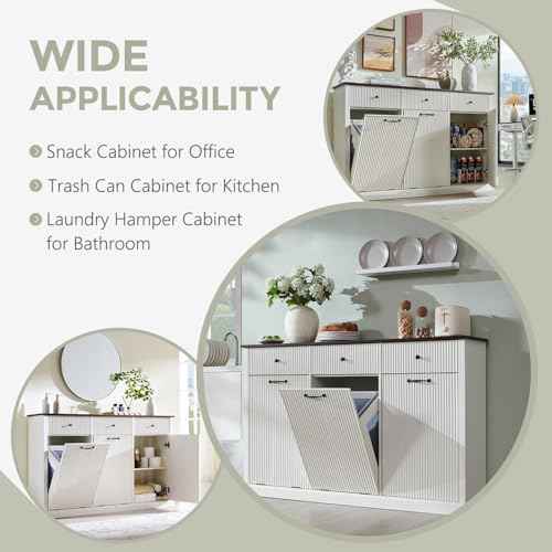 Triple Tilt Out Trash Can Cabinet