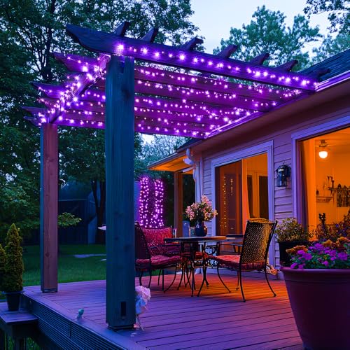 400 LED Purple Halloween Lights Outdoor (132 Foot)