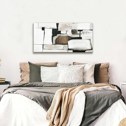 Abstract Canvas Art Wall Decor Modern Minimalist Home Decor Paintings Brown Grey Wall Art Prints Abstract Wall Art Line Art Bedroom Kitchen Office 20"×40"