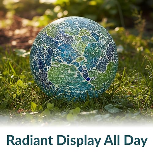 Sunnydaze 10" Mosaic Glass Gazing Ball for Garden (2 Count)