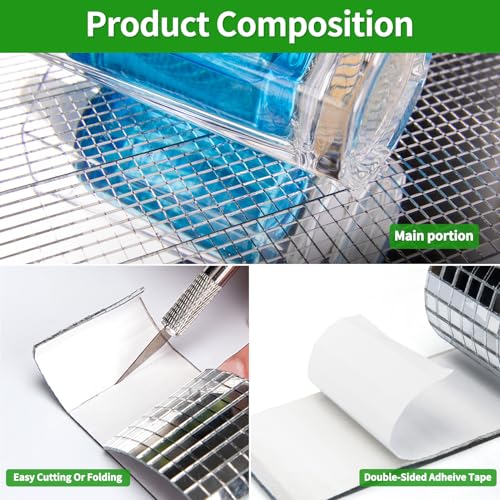 Self Adhesive Mirror Mosaic Tiles (12 Count)