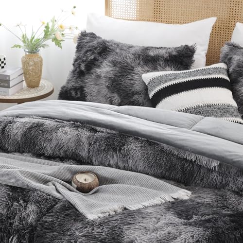 Fluffy Full Size Comforter Set Tie