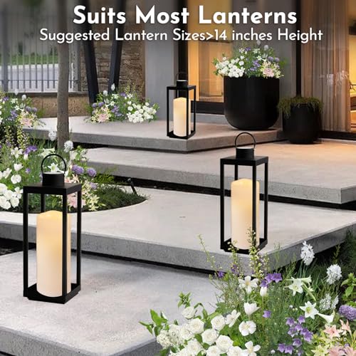 Large Outdoor Flameless Candles 10" x 4" (2 Count)