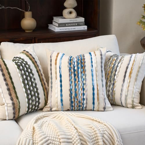 Boho Pillow Covers 18x18 Inch Set of 2 (2 Count)
