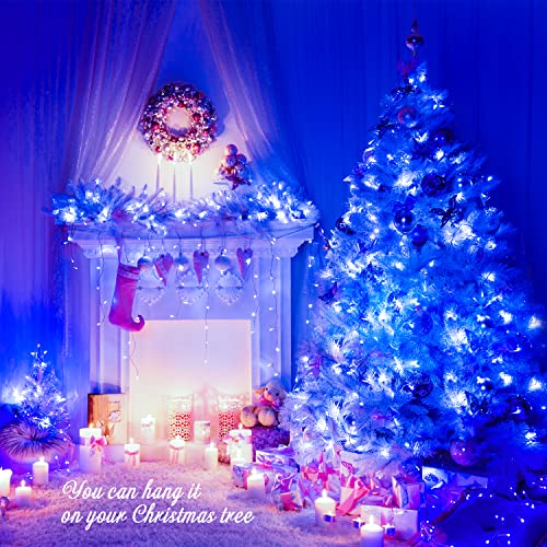 91.5ft Connectable 250 LED Blue Christmas String Lights Indoor (91.5 Feet)