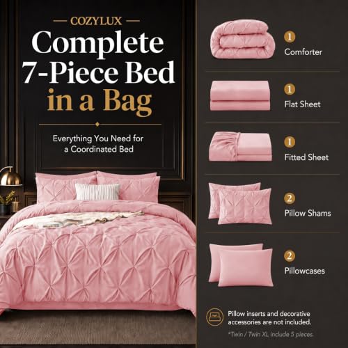 Queen Comforter Set Pink