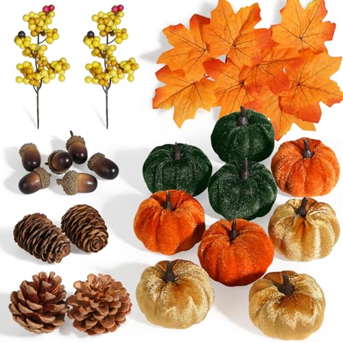 Fabric Pumpkins Set Decor
