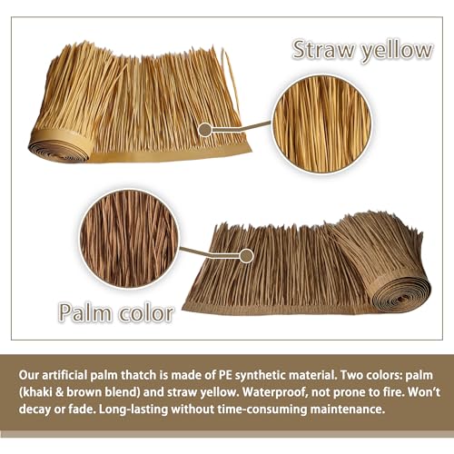 Premium Mexican Style Artificial Palm Thatch Roof Rolls. 5 Lengths
