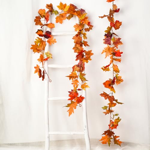 6 Pack Fall Maple Garland (35.4 Foot)
