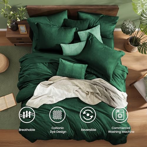 Full Size Comforter Set 7 Pieces Emerald Green Bed in a Bag