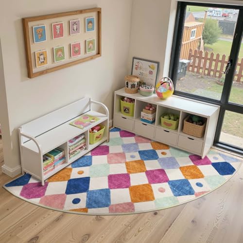 Corner Classroom Rug Washable Kids Rug Colorful Play Mat Berries (36 Sq Ft)