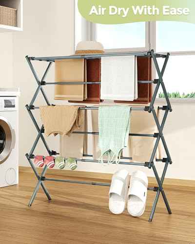 3 Tier Foldable Clothes Drying Rack