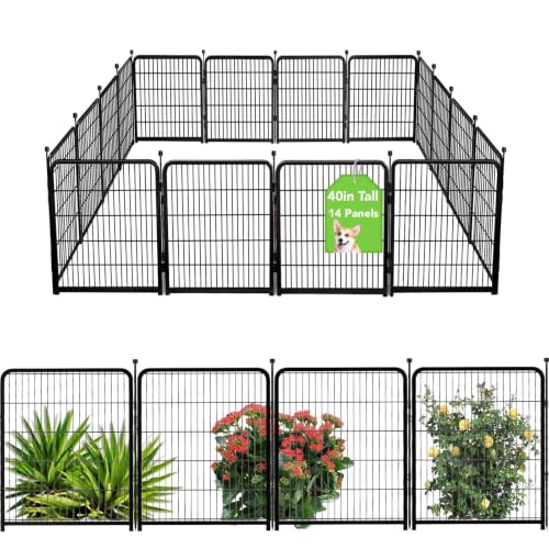Garden Fence 40 Inch 14 Panels Without Gate