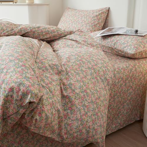 Vintage Flowers Comforter Set Full Size Coquette Floral Bedding Set