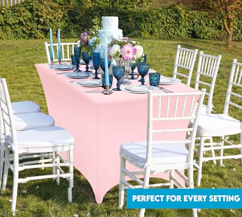 Spandex Table Cloth 2 Pack [6FT (2 Count)