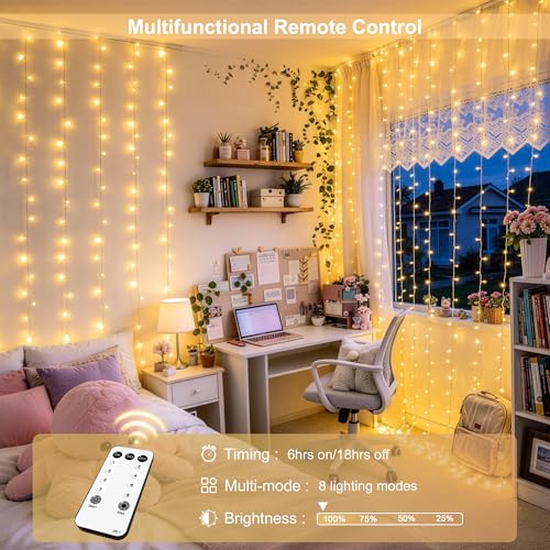 600 LED Curtain Lights (19.6 Foot)