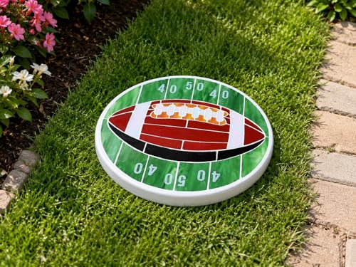 MSS007 Tiffany Style Stained Glass Mosaic Decorative Stepping Stone for Patio Yard Pathway Décor