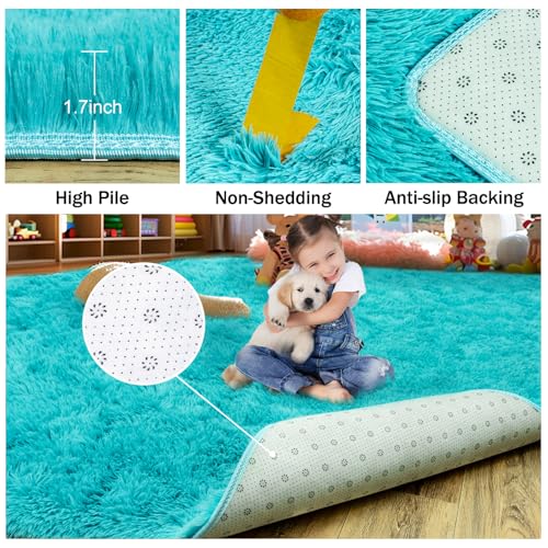 Super Soft Fluffy Rug for Living Room Bedroom Modern Shaggy Fuzzy Kids for Living Room