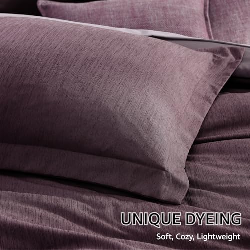 King Size Comforter Set 7 Pieces Italian Plum Bed in a Bag