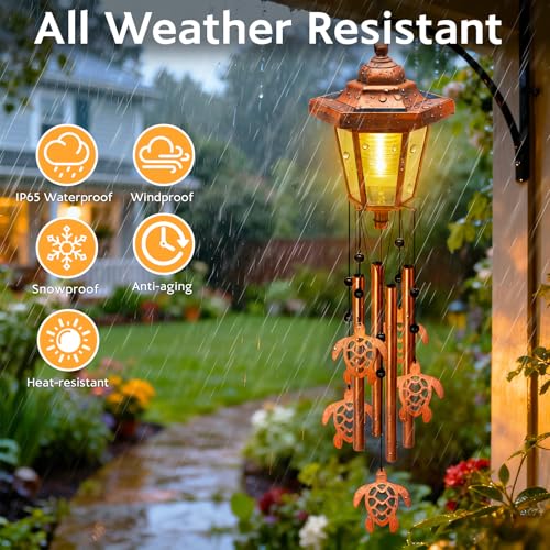 Large Solar Turtle Wind Chimes