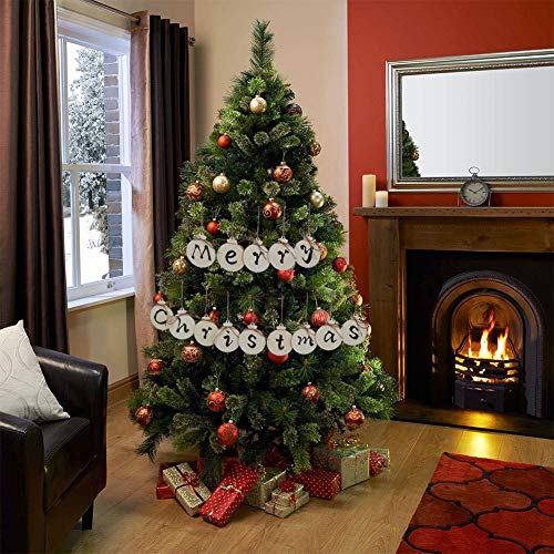 50PCS DIY Wooden Christmas Ornaments (50 Count)